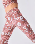 Shop our Pink Floral 7/8-Length Lite Yoga Leggings with front pockets for style, comfort, and functionality. Perfect for yoga and active wear!