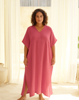 Shanti Cotton Gauze Kaftan ~ Rose'