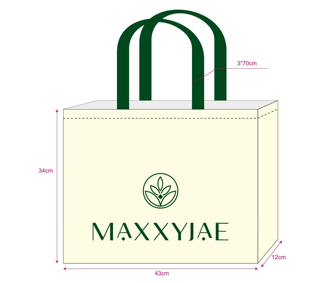 MaxxyJae's eco-friendly cotton tote bag: stylish, durable, and perfect for everyday use. Carry it all with love for the planet!