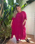 Eco-friendly cotton kaftan for plus-size women