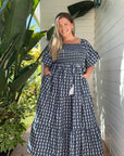 Neela Cotton Maxi Dress ~ Blue