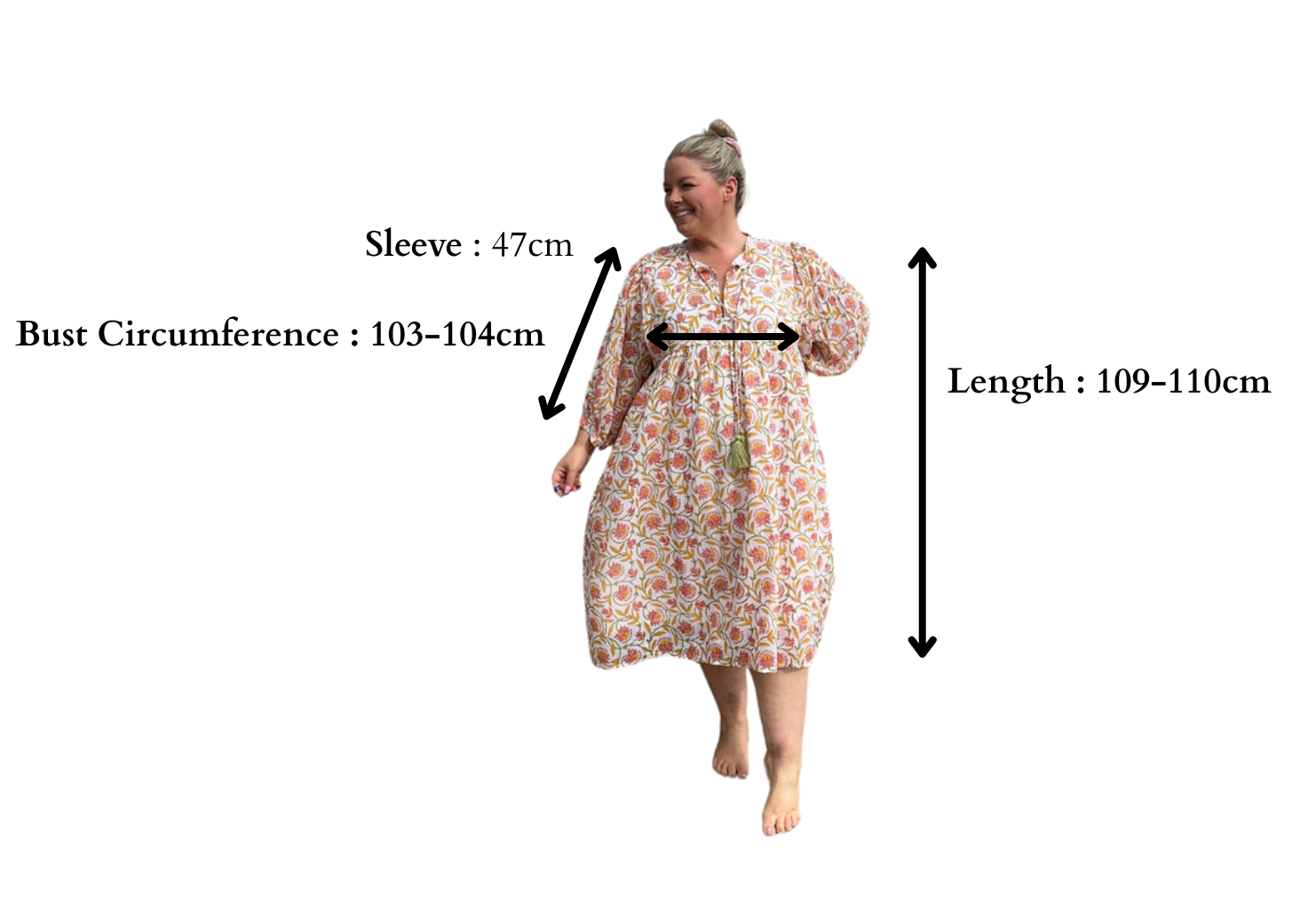 Maya Cotton Midi Dress ~ Pincushion Bloom