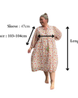 Maya Cotton Midi Dress ~ Pincushion Bloom