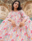 Padma Midi Dress ~ Red Paisley
