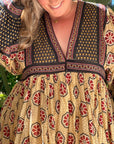 This cream cotton midi dress with long sleeves is perfect for all-day comfort. Sustainable fashion, made with love!