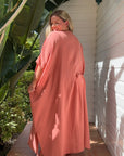 Embrace effortless style with our light pink cotton kaftan—perfect for any occasion, offering comfort and elegance in one beautiful piece.