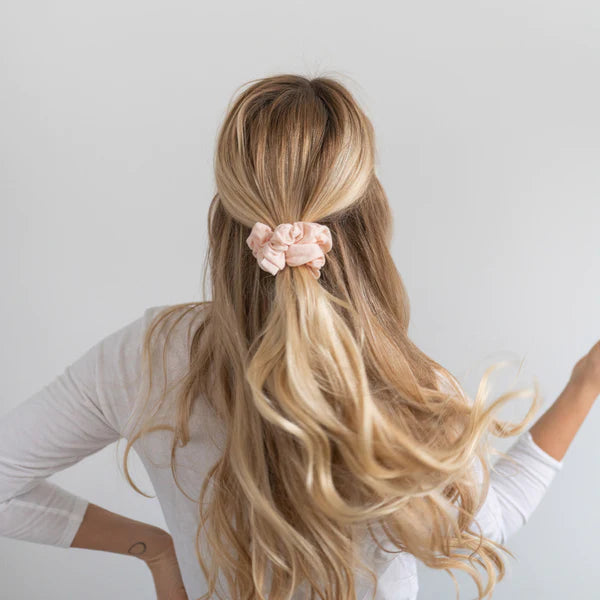 Achieve the perfect bun or ponytail with Kooshoo's versatile hair scrunchie. Eco-friendly fashion for every occasion.