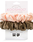 Say hello to healthy hair with Kooshoo's gentle hair scrunchie. Elevate your locks with sustainable sophistication.