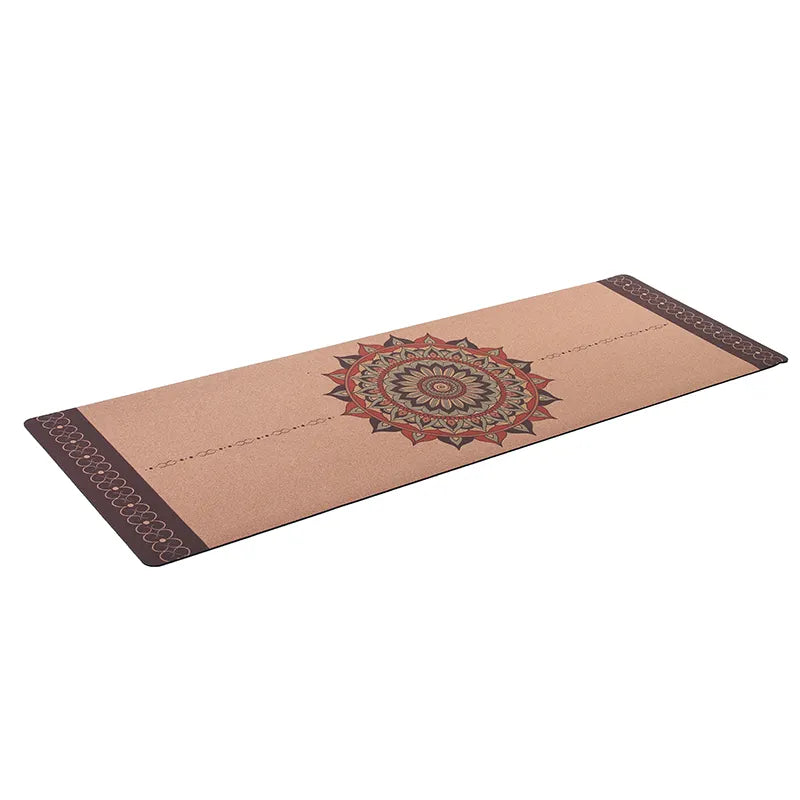 "Sustainable cork yoga mat: Eco-friendly, skin-friendly, super grip base, moisture-wicking, odor-resistant."