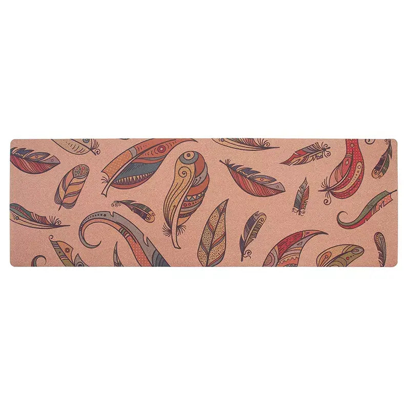 "Cork yoga mat: Sustainable, skin-friendly, soft top with non-slip base, moisture-wicking, odor-resistant."