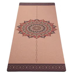 "Eco-friendly cork yoga mat: Soft surface, super grip base, moisture-wicking, odor-resistant, naturally antibacterial."