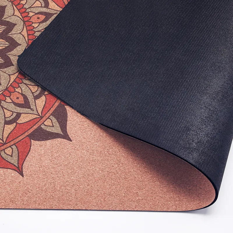 "Soft cork yoga mat: Sustainable, skin-friendly, moisture-wicking, odor-resistant, naturally antibacterial."