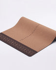 "Eco-friendly cork yoga mat: Soft surface, super grip base, moisture-wicking, odor-resistant, naturally antibacterial."