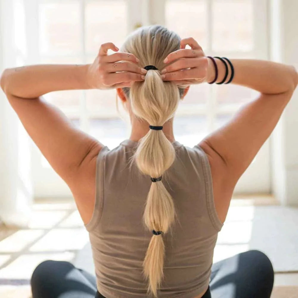 Unleash your hair's potential with Kooshoo organic hair ties. Natural, non-toxic, and chic.