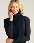 Complete your look with our blue merino wool ribbed scarf. Effortlessly stylish and irresistibly cozy. Buy now!