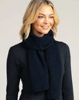 Bundle up in sophistication with our blue merino wool ribbed scarf. Luxuriously soft and endlessly versatile. Shop today!