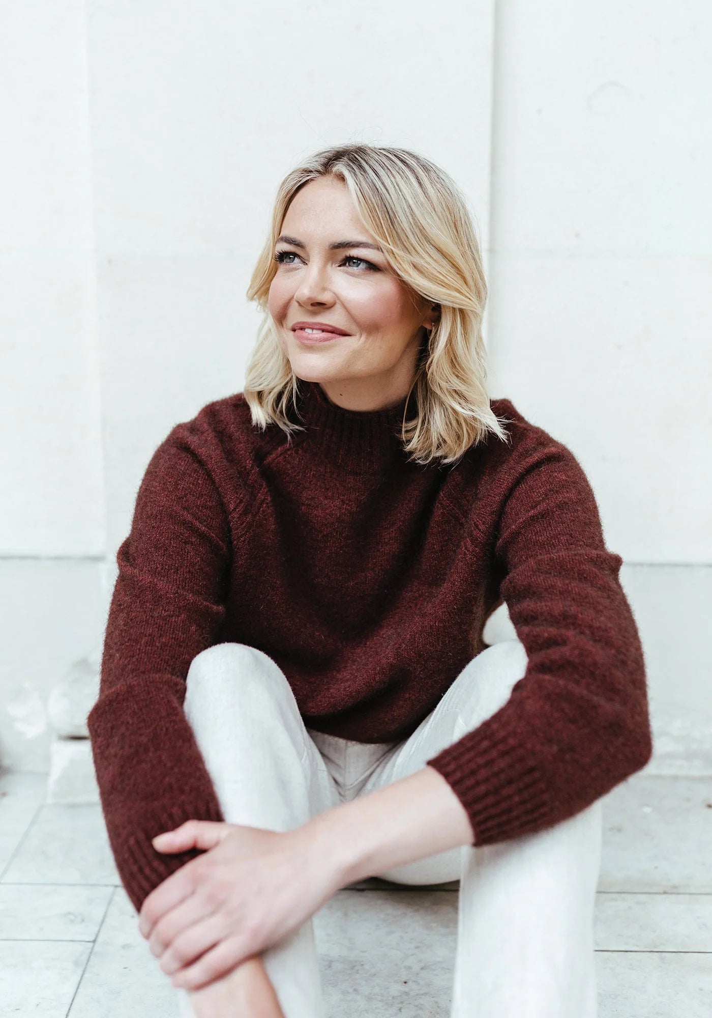"Discover the allure of our rust merino wool sweater. Soft, stylish, and irresistible. Shop today!"