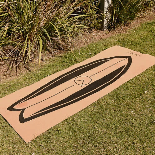 "Eco-friendly cork yoga mat: Ideal for surfers, featuring a soft top surface and super grip non-slip base."
