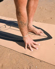 "Soft surface cork yoga mat for surfers: Eco-friendly and skin-friendly with a super grip non-slip base."