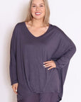 Elevate your style with our plus-size grey cotton top! Flattering fit, full sleeves, and unbeatable comfort. Shop now!