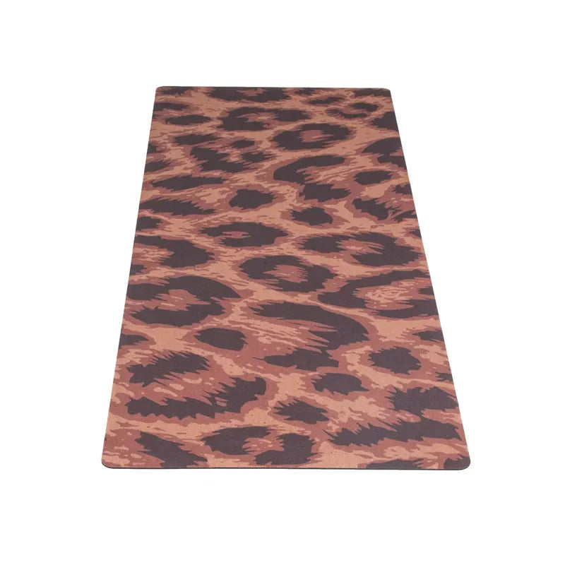 "Eco-friendly cork yoga mat: Soft top, super grip base, moisture-wicking, odor-resistant, naturally antibacterial."