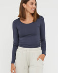 Bamboo Long Sleeve Top - Grey