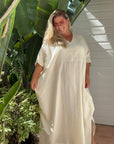 Shanti Cotton Gauze Kaftan ~ Vanilla