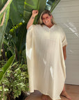 Shanti Cotton Gauze Kaftan ~ Vanilla