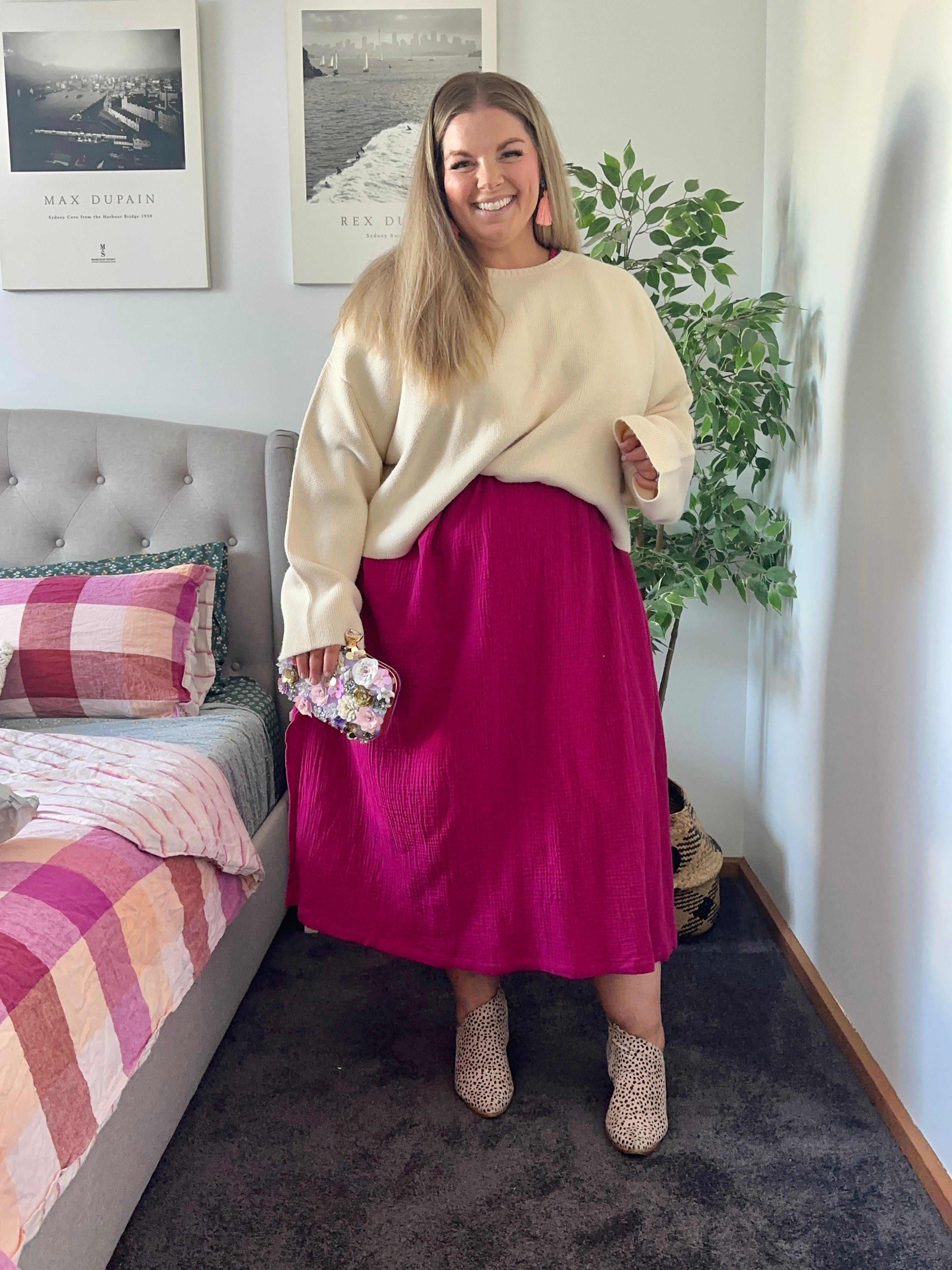 Eco-friendly cotton kaftan for plus-size women