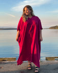 Eco-friendly cotton kaftan for plus-size women in Australia 