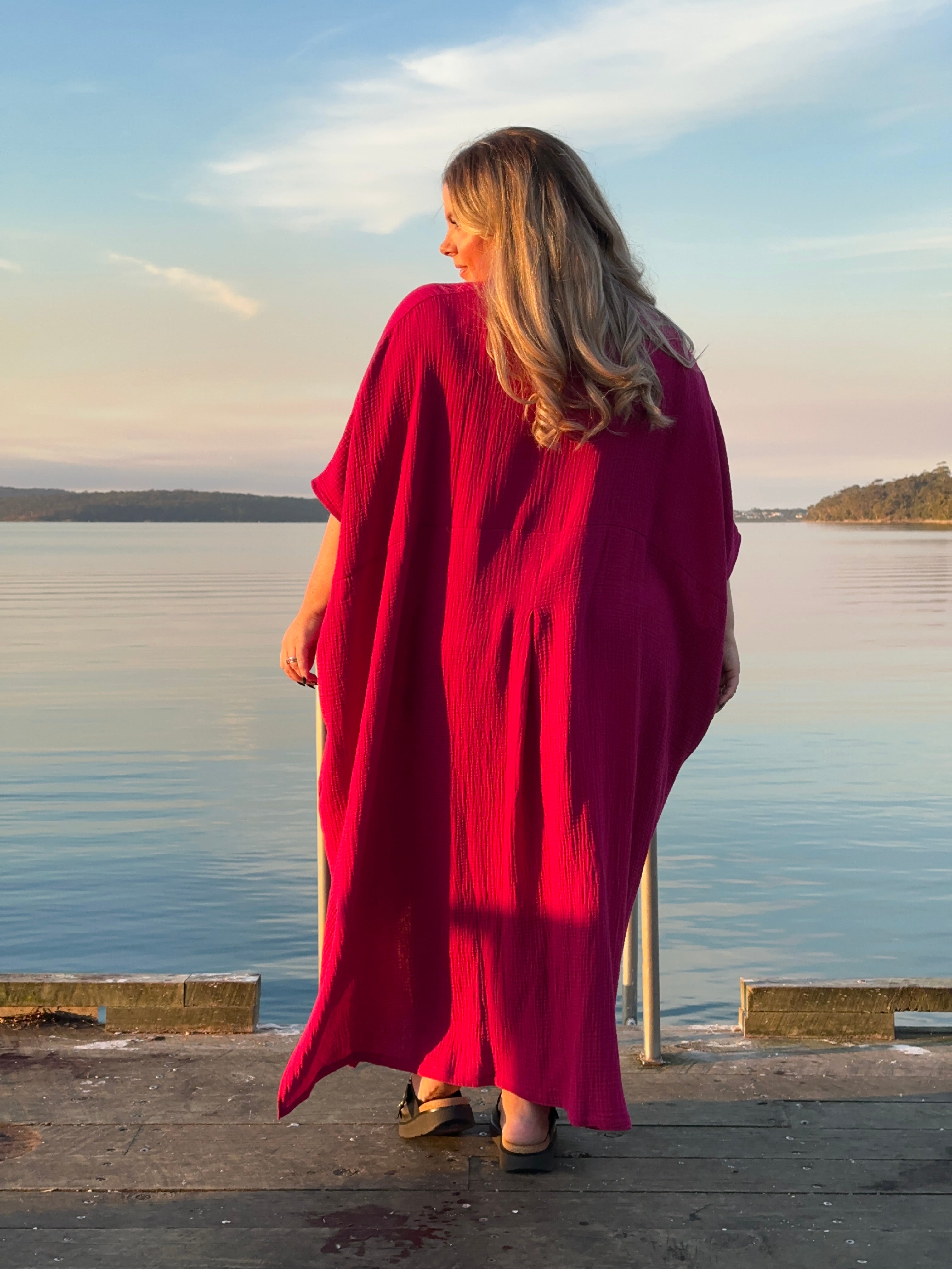 Eco-friendly cotton kaftan for plus-size women in Australia 