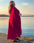 Eco-friendly cotton kaftan for plus-size women