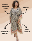 Kavya Langer Kaftan ~ Gitterdruck