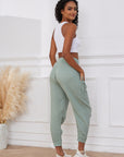 Soft sage cotton pants with relaxed fit - perfect blend of comfort and style