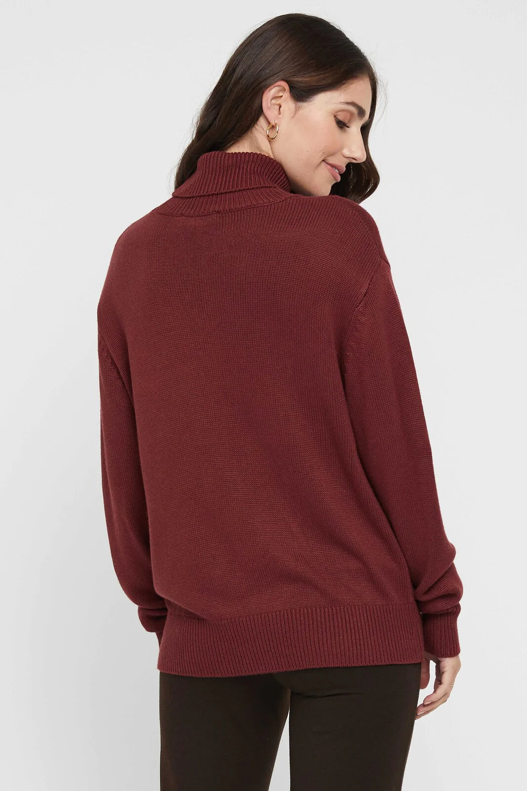"Soft bamboo turtle neck jumper: Elevate your eco-conscious wardrobe with sustainable fashion."