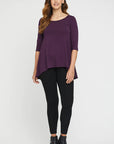 "Bamboo women's leggings: Stay chic and comfy in black, crafted from buttery soft fabric."