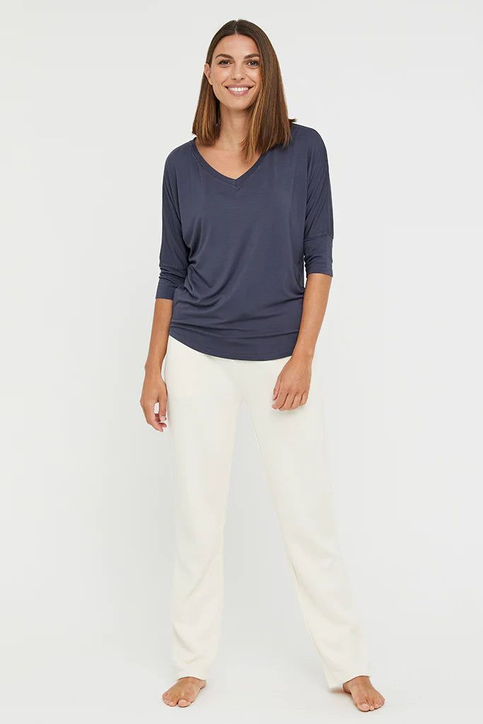 &quot;Charcoal bamboo women&#39;s top: Experience buttery softness and eco-friendly style in this chic garment.&quot;