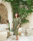 "Elevate your style with our chic green long shirt dress. Effortlessly elegant, perfect for any occasion. Shop now!"