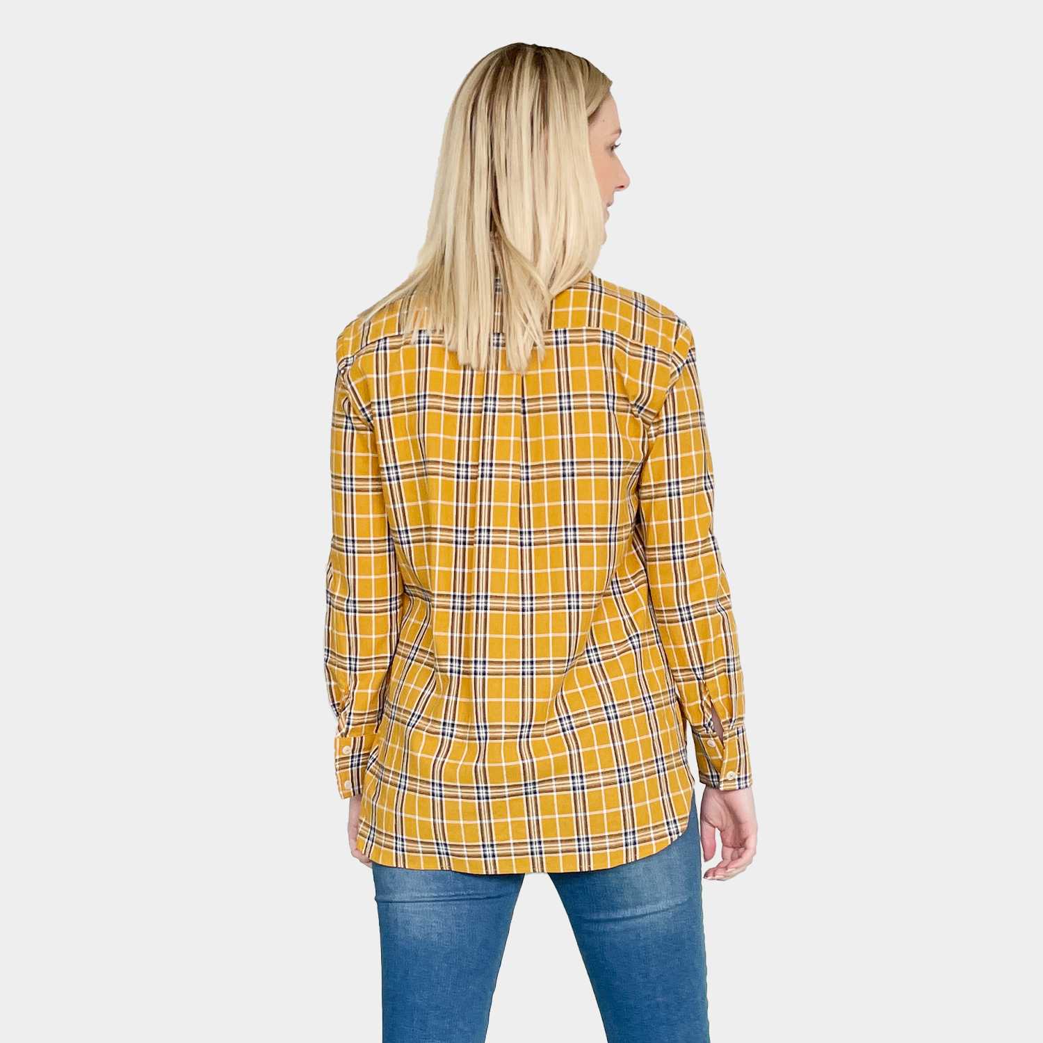 Elevate your style with our mustard long-sleeve cotton shirt. Soft, breathable, and perfect for any occasion. Shop now for a blend of comfort and fashion!