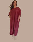 Shanti Baumwoll-Guaze-Kaftan ~ Safran