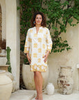 Step into sunshine with our yellow floral short dress. Effortless elegance awaits!