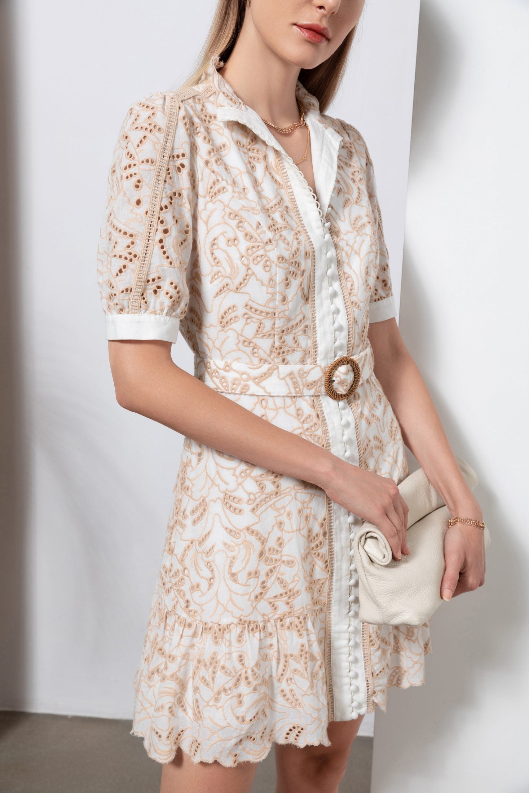 Discover timeless elegance in our embroidered cotton white dress. Perfect for any occasion. Order yours today!