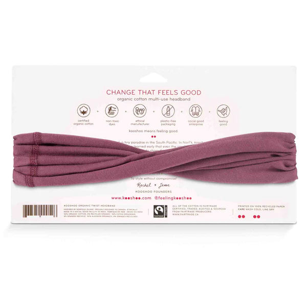 Elevate your style with KOOSHOO's Organic Twist Headband in Wild Ginger. Eco-friendly, versatile, and chic – perfect for any occasion! Shop now!