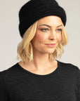 Stay cozy & stylish with our black Merino knit hat. Soft, warm, & versatile. Get yours now!
