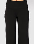 "Indulge in comfort and style with our bamboo black wide-leg pants. Your new wardrobe staple!