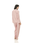 "Dream in comfort with bamboo pajamas, designed with a touch of whimsy in pink polka dots. Order today!"