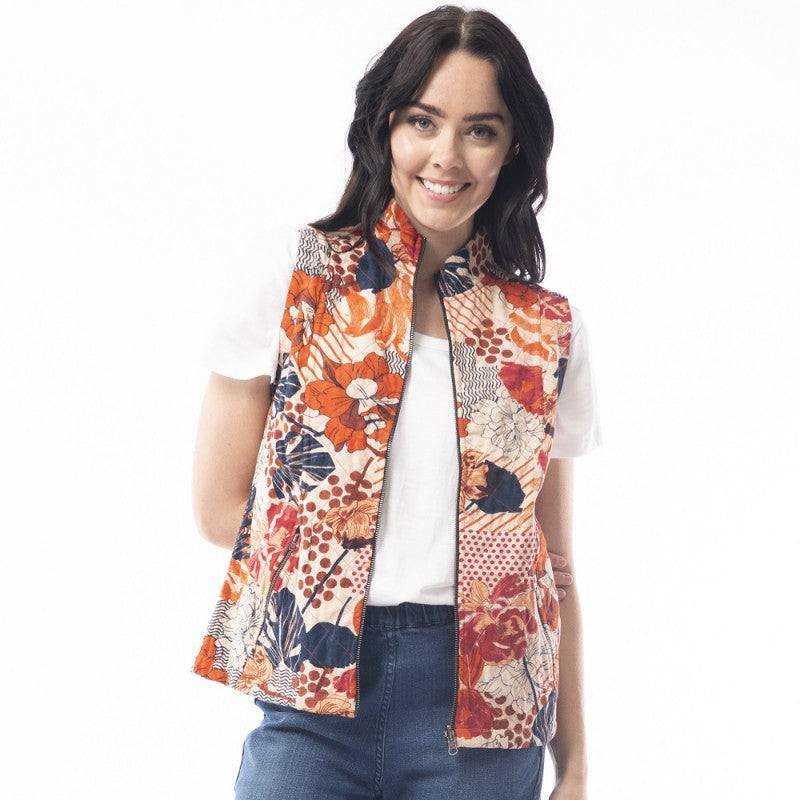 &quot;Stay stylish year-round with our reversible floral vest - cotton comfort meets vibrant prints! Shop now.&quot;