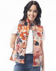"Stay stylish year-round with our reversible floral vest - cotton comfort meets vibrant prints! Shop now."