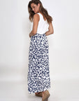 Experience ultimate style and comfort with our navy leopard print cotton long skirt. Perfect for any look, any occasion. Shop today and shine!