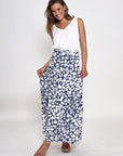 Make a bold fashion statement with our navy leopard print cotton long skirt. Comfortable, stylish, and versatile. Perfect for any occasion. Shop now!